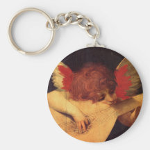 Angel Musician, Rosso Fiorentino Christian Key Chains