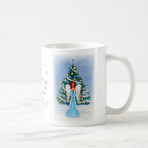 "Angel of White Christmas" Mugs