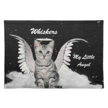 Angel Tabby Cat Personalised Pet Placemat