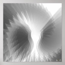 Angelic Wings Dazzling Black Poster - Customise