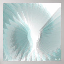 Angelic Wings Dazzling Blue Poster - Customise