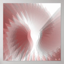Angelic Wings Dazzling Red Poster - Customise