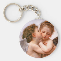 Angels First Kiss, Bouguereau Keychain