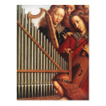 ANGELS PLAYING MUSIC ,detail, Parchment Post Cards