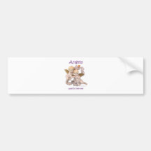 Angels Watch Over Me Bumper Sticker