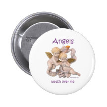 Angels Watch Over Me Button