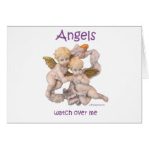 Angels Watch Over Me Greeting Card