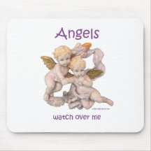 Angels Watch Over Me Mouse Pad