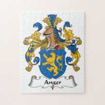 Anger Family Crest Jigsaw Puzzles