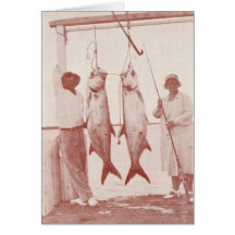 Anglers with Tarpons, Marco Island, Florida, 1930s Greeting Card