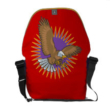 Angry Bald Eagle Landing Commuter Bag