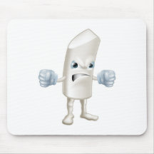 Angry chalk stick man mouse mat