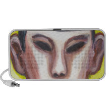 Angry Chinese Police Officer (portrait painting) Portable Speakers