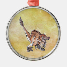 Angry Velociraptor Christmas Tree Ornaments
