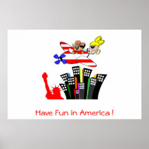 Angy und Roy erobern Amerika Plakatdruck