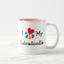 Animal Lover_I Heart My Labradoodle Mugs