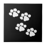 Animal Paw Prints Ceramic Tile