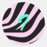 Animal print alphabet sticker