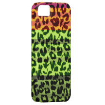 Animal print fur skin of leopard retro colourful