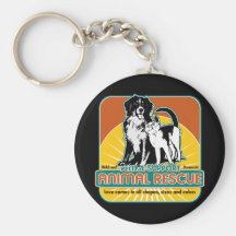 Animal Rescue Dog and Cat Key Chain