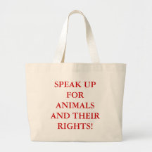 Animal rights tote bag