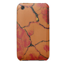 animal skin with crack overlay Case-Mate iPhone 3 case