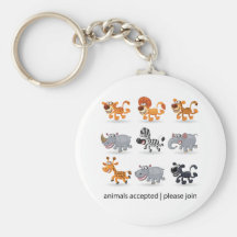 Animals accepted key chain