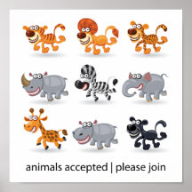 Animals accepted posters
