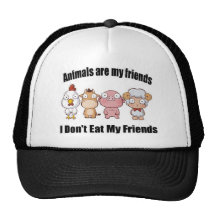 Animals are my friends trucker hat