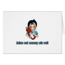 Anime and memory mix well greeting cards