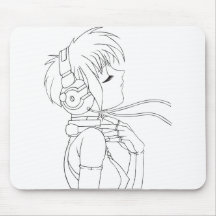Anime Girl Mouse Pads