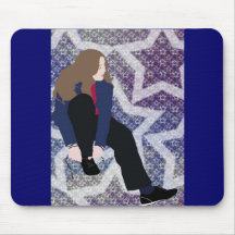 anime star girl tie shoe mouse pads