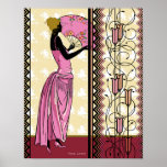 Anjanette in Pink and Gold Posters