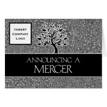 Announcing a Merger Business Logo Cards