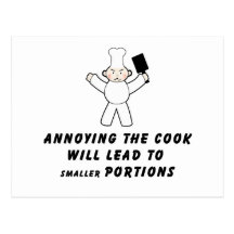 Annoying The Cook Postcard