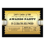 Annual Movie Awards Party Golden Ticket Personalised Announcements