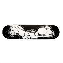 Anole Ebony (White) Skateboard Deck skateboards