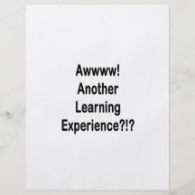 another learning experience black text flyer