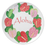 Anthurium Wreath Dinner Plates