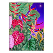 Anthuriums at  Dusk Card