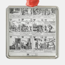 Anti-catholic playing cards commemorating christmas ornaments