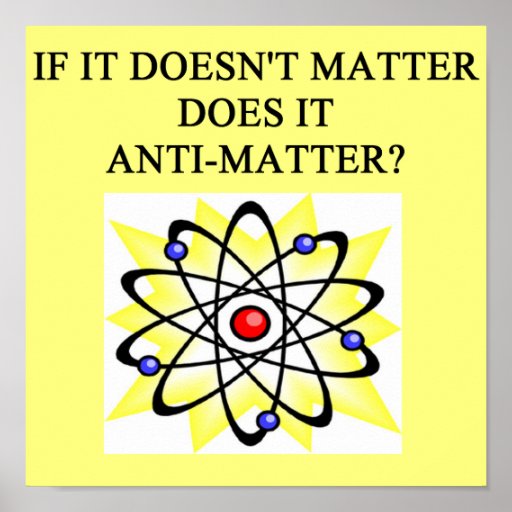 anti-matter joke print