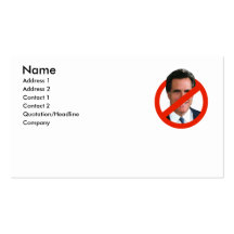 ANTI MITT ROMNEY BUSINESS CARD TEMPLATE