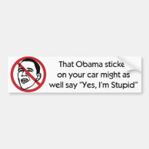 Anti Obama Bumper Sticker