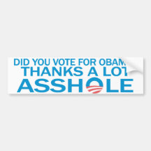 Anti Obama Bumper Sticker