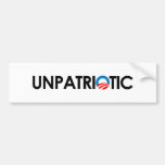 Anti-Obama - Unpatriotic black Bumper Sticker