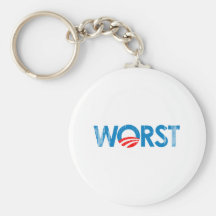 ANTI-OBAMA - WORST- Faded.png Keychains