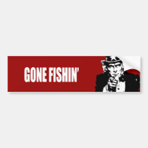 ANTI-PALIN - Gone Fishin' Bumper Sticker