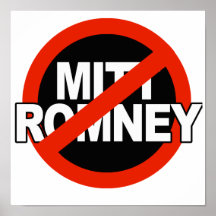Anti Romney Cross Circle -.png Poster