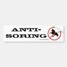 Anti-Soring sticker Bumper Stickers